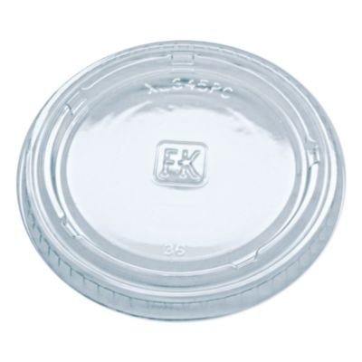 Portion Cup Lids, Fits 3.25 Oz To 5.5 Oz Portion Cups, Plastic, Clear, 2,500/Carton