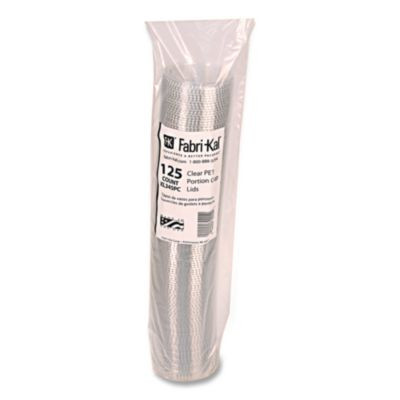 Portion Cup Lids, Fits 3.25 Oz To 5.5 Oz Portion Cups, Plastic, Clear, 2,500/Carton