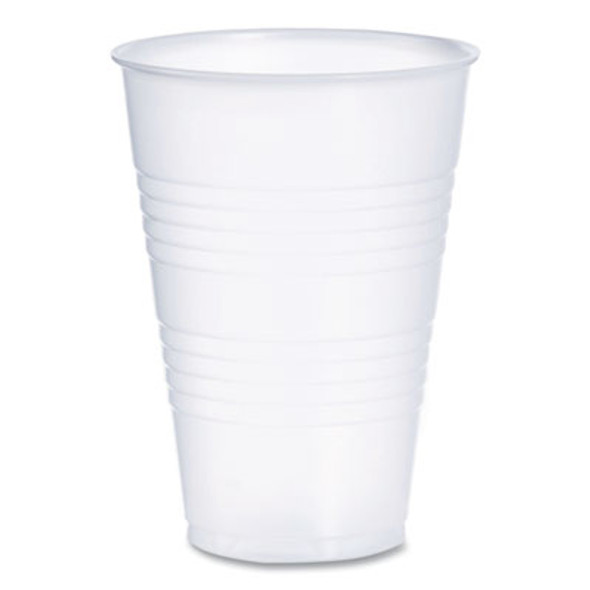 High-Impact Polystyrene Cold Cups, 14 Oz, Plastic, Translucent, 50/Sleeve. 20 Sleeves/Carton