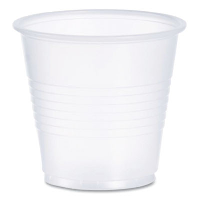 High-Impact Polystyrene Cold Cups, 3.5 Oz, Plastic, Translucent, 100/Sleeve, 25 Sleeves/Carton