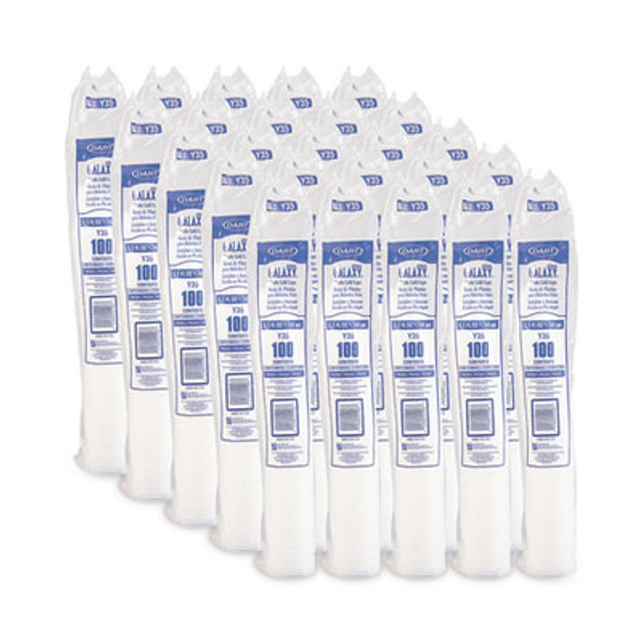 High-Impact Polystyrene Cold Cups, 3.5 Oz, Plastic, Translucent, 100/Pack