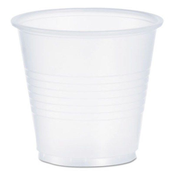 High-Impact Polystyrene Cold Cups, 3.5 Oz, Plastic, Translucent, 100/Pack