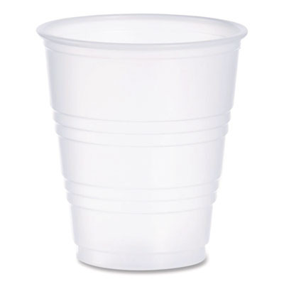 High-Impact Polystyrene Cold Cups, 5 Oz, Plastic, Translucent, 100/Sleeve, 25 Sleeves/Carton