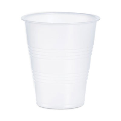 High-Impact Polystyrene Cold Cups, 7 Oz, Plastic, Translucent, 100/Sleeve, 25 Sleeves/Carton