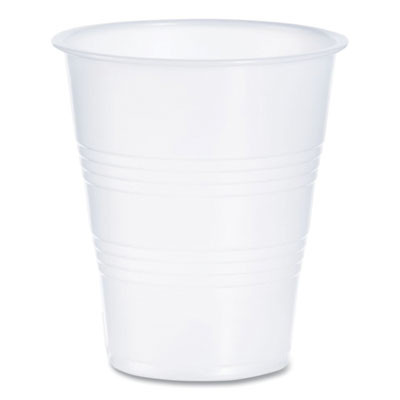 High-Impact Polystyrene Cold Cups, 7 Oz, Plastic, Translucent, 100/Pack