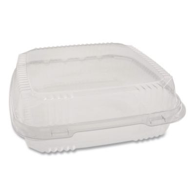 Clearview Smartlock Hinged Lid Container, 9.22 x 8.88 x 2.91, Clear, Plastic, 200/Carton