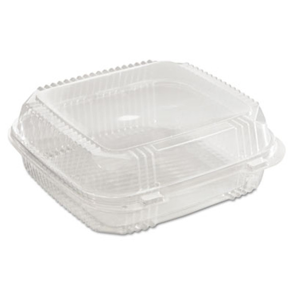 Clearview Smartlock Hinged Lid Container, 49 Oz, 8.2 x 8.34 x 2.91, Clear, Plastic, 200/Carton