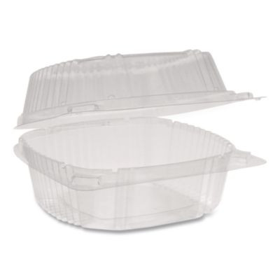 Clearview Smartlock Hinged Lid Container, 20 Oz, 5.8 x 6 x 3, Clear, Plastic, 500/Carton