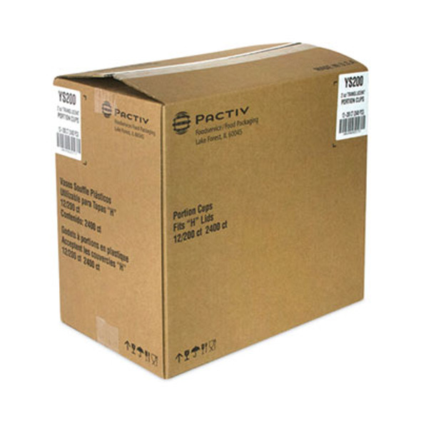 Plastic Portion Cup, 2 Oz, Translucent, 200/Bag, 12 Bags/Carton