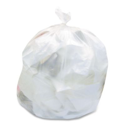 High-Density Waste Can Liners, 16 Gal, 8 Mic, 24" x 33", Natural, 50 Bags/Roll, 20 Rolls/Carton