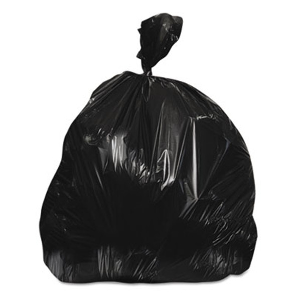 High-Density Waste Can Liners, 60 Gal, 17 Mic, 38" x 60", Black, 200/Carton