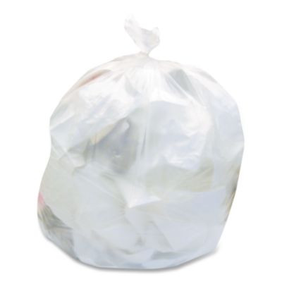 High-Density Waste Can Liners, 56 Gal, 16 Mic, 43" x 48", Natural, 200/Carton