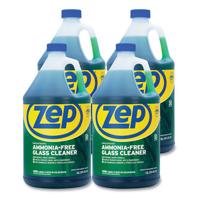 Ammonia-Free Glass Cleaner, 1 Gal Bottle, 4/Carton