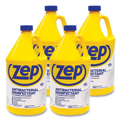 Antibacterial Disinfectant, Lemon Scent, 1 Gal, 4/Carton