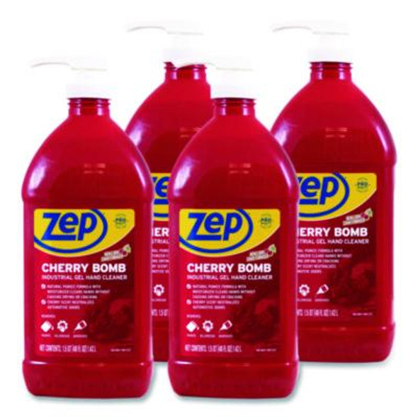Cherry Bomb Gel Hand Cleaner, Cherry Scent, 48 Oz, 4/Carton