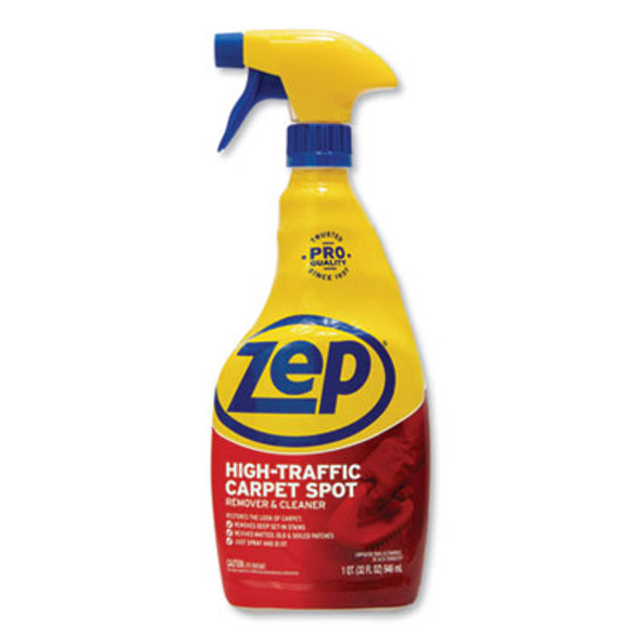 High Traffic Carpet Cleaner, Fresh Scent, 32 Oz Spray Bottle, 12/Carton