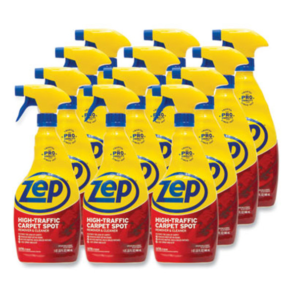 High Traffic Carpet Cleaner, Fresh Scent, 32 Oz Spray Bottle, 12/Carton