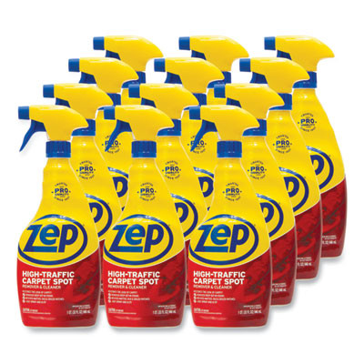 High Traffic Carpet Cleaner, Fresh Scent, 32 Oz Spray Bottle, 12/Carton