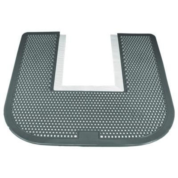 Disposable Urinal Floor Mat, U-Shaped, Orchard Zing Scent, Gray Non-Slip Perforated Surface, 23" x 21.63", 6/Carton