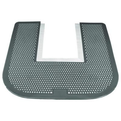 Disposable Urinal Floor Mat, U-Shaped, Orchard Zing Scent, Gray Non-Slip Perforated Surface, 23" x 21.63", 6/Carton