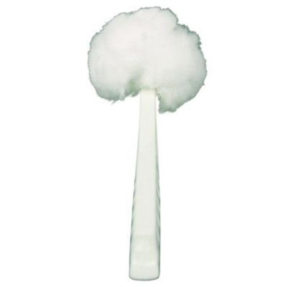 Deluxe Toilet Bowl Mop, 10" Handle, 4.5" Mop Head, White, 25/Carton
