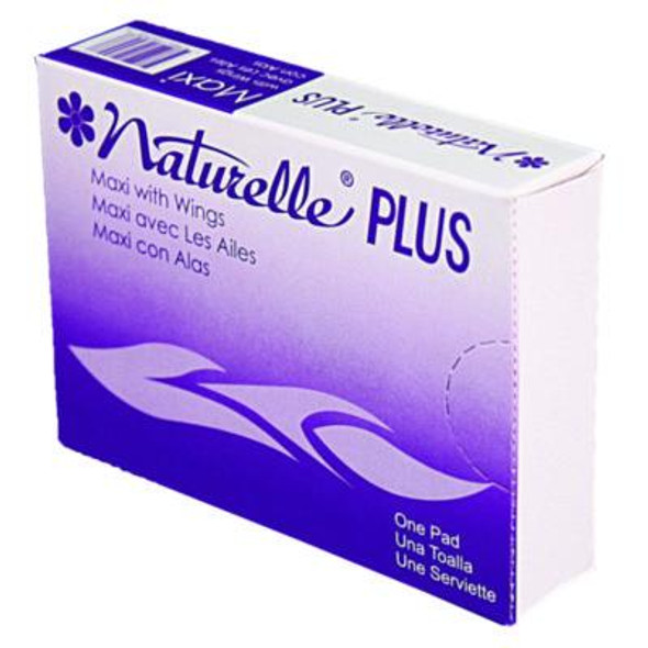 Naturelle Maxi Pads Plus, #4 With Wings, 250 Individually Wrapped/Carton