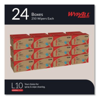 L10 Towels, Pop-Up Box, 1-Ply, 10.25 x 9, White, 250/Box, 24 Boxes/Carton