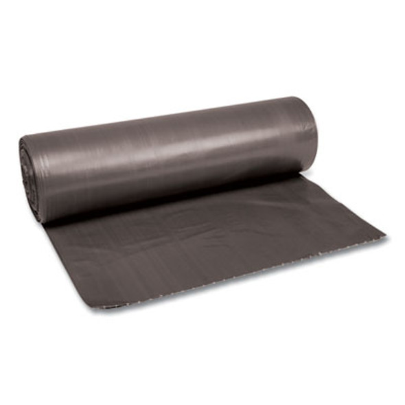 Low-Density Waste Can Liners, 56 Gal, 1.1 Mil, 43" x 47", Gray, Perforated Roll, 20 Bags/Roll, 5 Rolls/Carton