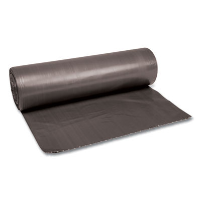 Low-Density Waste Can Liners, 56 Gal, 1.1 Mil, 43" x 47", Gray, Perforated Roll, 20 Bags/Roll, 5 Rolls/Carton