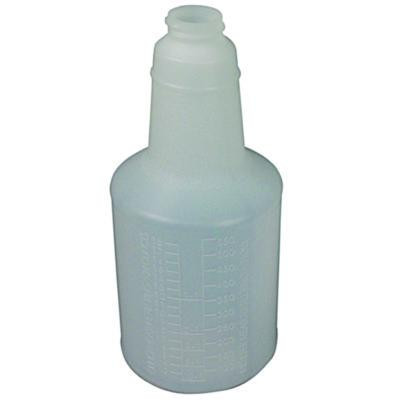 Plastic Bottles With Graduations, 24 Oz, Clear, 24/Carton