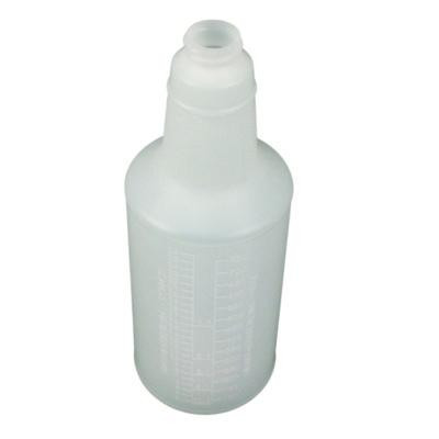 Plastic Bottles With Graduations, 32 Oz, Clear, 12/Carton
