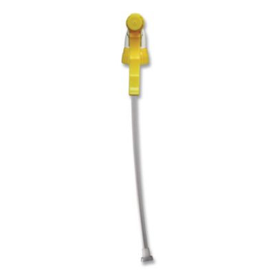 Chemical Resistant Trigger Sprayer, 9.88" Tube, Fits 32 Oz Bottles, Yellow/White, 24/Carton