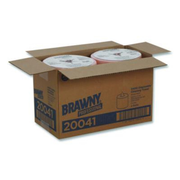 Medium-Duty Wiper Refill, 1-Ply, 10 x 13, Unscented, Orange, 200/Roll, 2 Rolls/Carton
