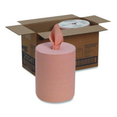 Medium-Duty Wiper Refill, 1-Ply, 10 x 13, Unscented, Orange, 200/Roll, 2 Rolls/Carton