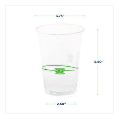 Greenstripe Renewable And Compostable Cold Cups Convenience Pack, 16 Oz, Plastic, Clear, 50/Pack