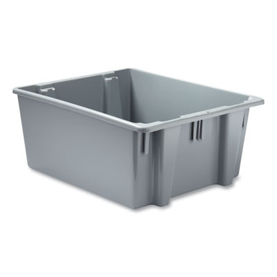 Palletote Box, 19 Gal, 23.5" X 19.5" X 10", Gray