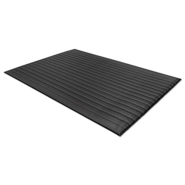 Air Step Anti-Fatigue Mat, Rectangular, Black Ribbed Surface, 24" x 36"