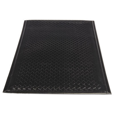 Soft Step Supreme Anti-Fatigue Floor Mat, Rectangular, Black Cross-Hatch Embossed Surface, 36" x 60"