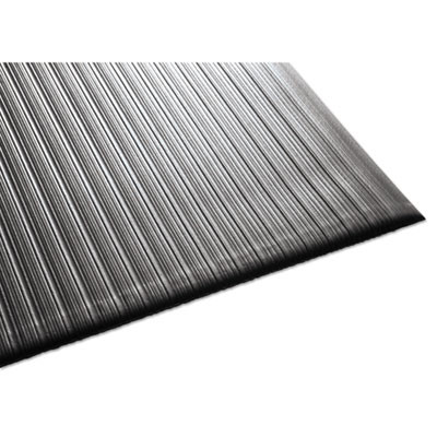 Air Step Anti-Fatigue Mat, Rectangular, Black Ribbed Surface, 36" x 60"