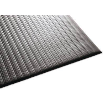 Air Step Anti-Fatigue Mat, Rectangular, Black Ribbed Surface, 36" x 60"