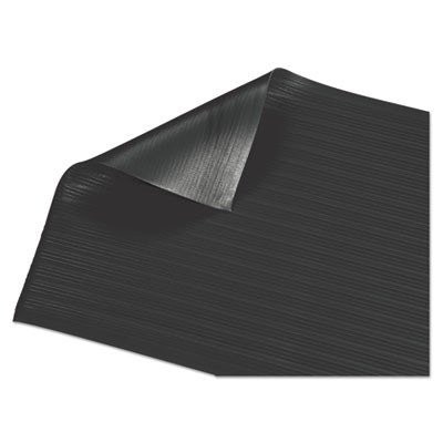 Air Step Anti-Fatigue Mat, Rectangular, Black Ribbed Surface, 36" x 60"