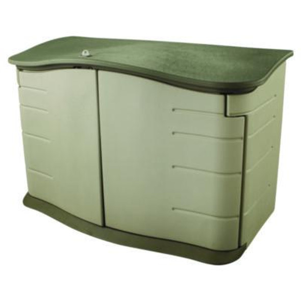 Horizontal Outdoor Storage Shed, 55 X 28 X 36, 20 Cu Ft, Olive Green/Sandstone