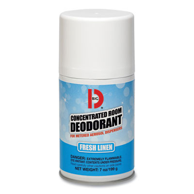 Metered Concentrated Room Deodorant, Fresh Linen, 7 Oz Aerosol Spray, 12/Box