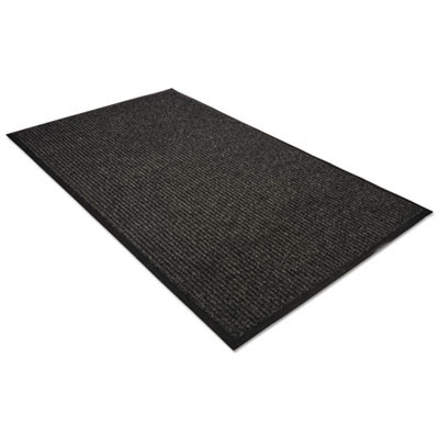 Golden Series Dual Rib Indoor Wiper Mats, Rectangular, Charcoal Gray Carpeted Surface, 48" x 72"
