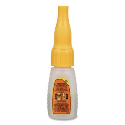 Super Glue With Brush And Nozzle Applicators, 0.35 Oz, Dries Clear