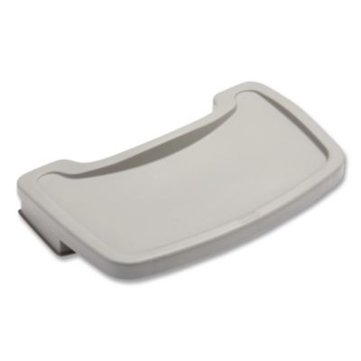 Sturdy Chair Microban Youth Seat Tray For Rubbermaid Commercial Youth Seats, 18.5 x 11.5 x 3.25, Plastic, Platinum