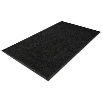 Platinum Series Walk-Off Indoor Wiper Mat, Rectangular, Black Carpeted Surface, 48" x 72"