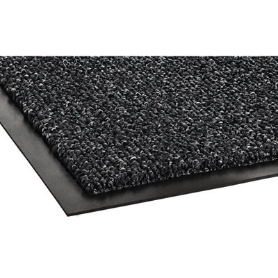 Cross-Over Wiper/Scraper Mat, Rectangular, Gray Carpeted Surface, 36" x 60"