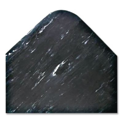 Cushion-Step Marbleized Rubber Mat, Rectangular, Black Smooth Surface, 36" x 72"