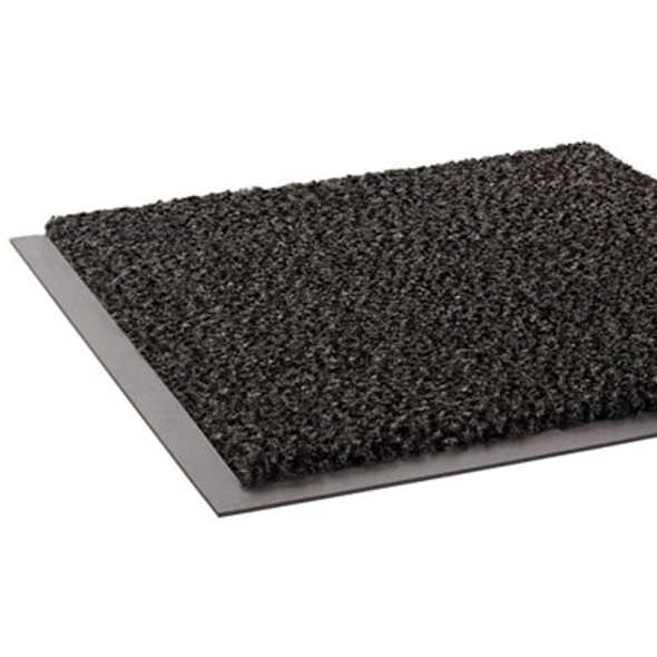 Dust-Star Microfiber Wiper Mat, Rectangular, Charcoal Gray Carpeted Surface, 36" x 10 Ft